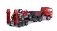 Bruder MAN TGA Tieflader mit Manitou Teleskoplader 3