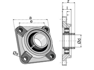 FAG Flanschlager UCF205 25x95