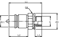 Hydraulikstecker AG 3/8" 3