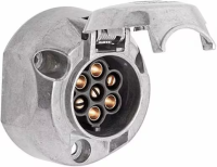 Hella Steckdose 7-polig, Metall mit Flachstecker