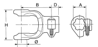 Bondioli & Pavesi Aufsteckgabel  Gr.3  1 3/8" Z6 3