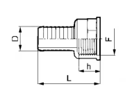ARAG Schlauchanschluss gerade 19mm 1/2"IG