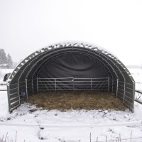 Kellfri Windschutz 6x6 m inkl. 6 Weidepanels U-förmigen