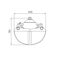 Kellfri Greifschaufel für Forstanhänger 55cm 6