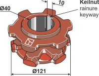 Nusskettenrad Ø121 2
