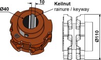 Nusskettenrad Ø110 2