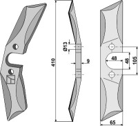 Spatenkrümler Messer - links 2
