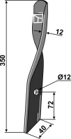 Spatenmesser für Dyna-Drive, rechts 2