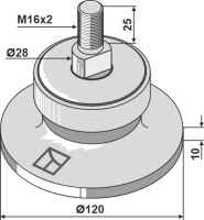 Lager mit Gewinde M16 2