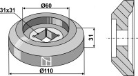 Flansch Ø110 aussen 2