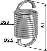 Zugfeder 61xØ2,5xØ28 2