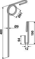 Striegelzinken Ø9mm 2