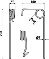 Striegelzinken Ø7mm - hinten 2