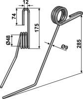 Striegelzinken Ø9mm - vorne 2