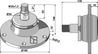 Lager - links Gewinde 2