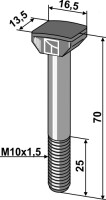 Hammerkopfschraube M10x1,5 2