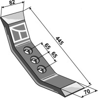 Grubberschar 445mm 2