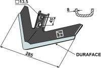 Gänsefussschar 285mm - DURAFACE 2