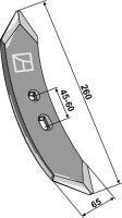 Grubberschar MF 260mm 2