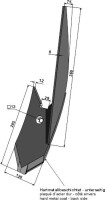 Randscharspitze - links - Hartmetallbeschichtet