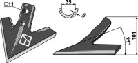 Gänsefussschar 175mm 2