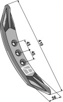 Grubberschar 410mm 2