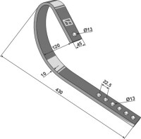 Schleppzinken 45x10 2