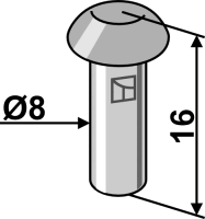 Rundkopfniete Ø8x16 2