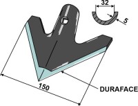 Hackschar 150mm - DURAFACE 2