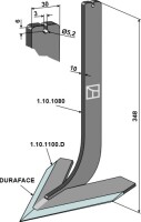 Stiel mit Schar 160mm - DURAFACE 2