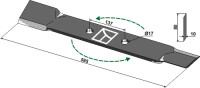 Mähermesser 585mm - links 2