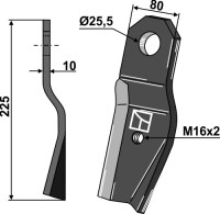 Mulchmesser 225x80mm 2
