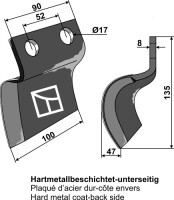 Messer für Grabenfräse - links 2