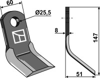 Y-Messer 147x60mm 2