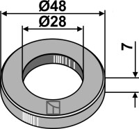 Scheibe Ø48x7xØ28 2