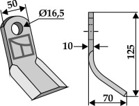 Y-Messer 125x50mm 2
