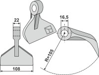 Hammerschlegel 108x22mm 2