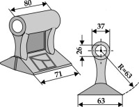 Hammerschlegel 71x80mm 2