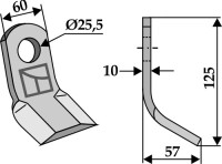 Y-Messer 125x60mm 2