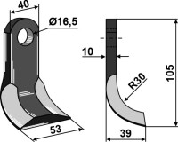 Y-Messer 105x40mm 2