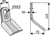 Y-Messer 125x50mm 2
