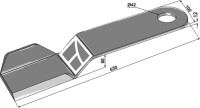 Messer 650x100mm - rechte Ausführung 2