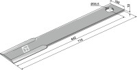 Mähermesser 710mm 2