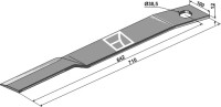 Mähermesser 710mm - rechts 2