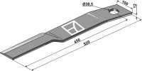 Mähermesser 520mm - rechts 2