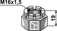 Kronenmutter M16x1,5 2