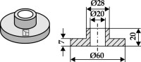 Innenbuchse 20xØ20xØ60 2