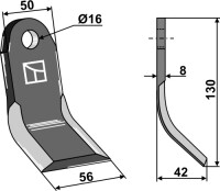 Y-Messer 130x50mm 2