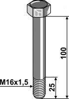 Schraube M16x1,5 x 100 - 10.9 2