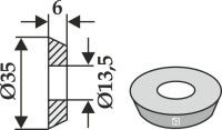 Scheibe Ø35x6xØ13,5 2
